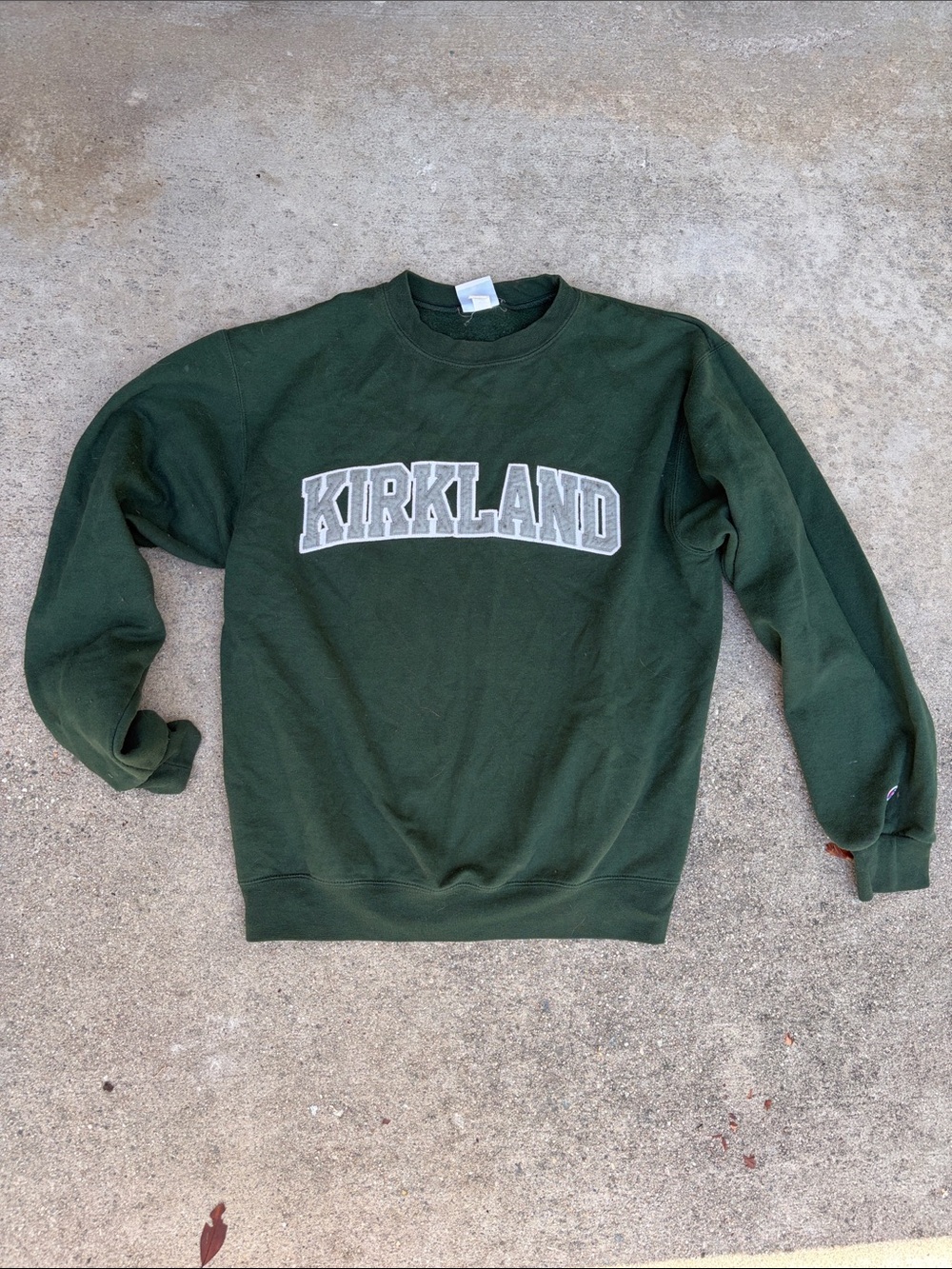 Champion vintage Kirkland Signature Green Crewneck Sweatshirt wWhite Arch Logo M
